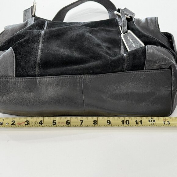 BCBGMaxazria Black Leather Top Handle Satchel Purse Bag - Picture 4 of 12